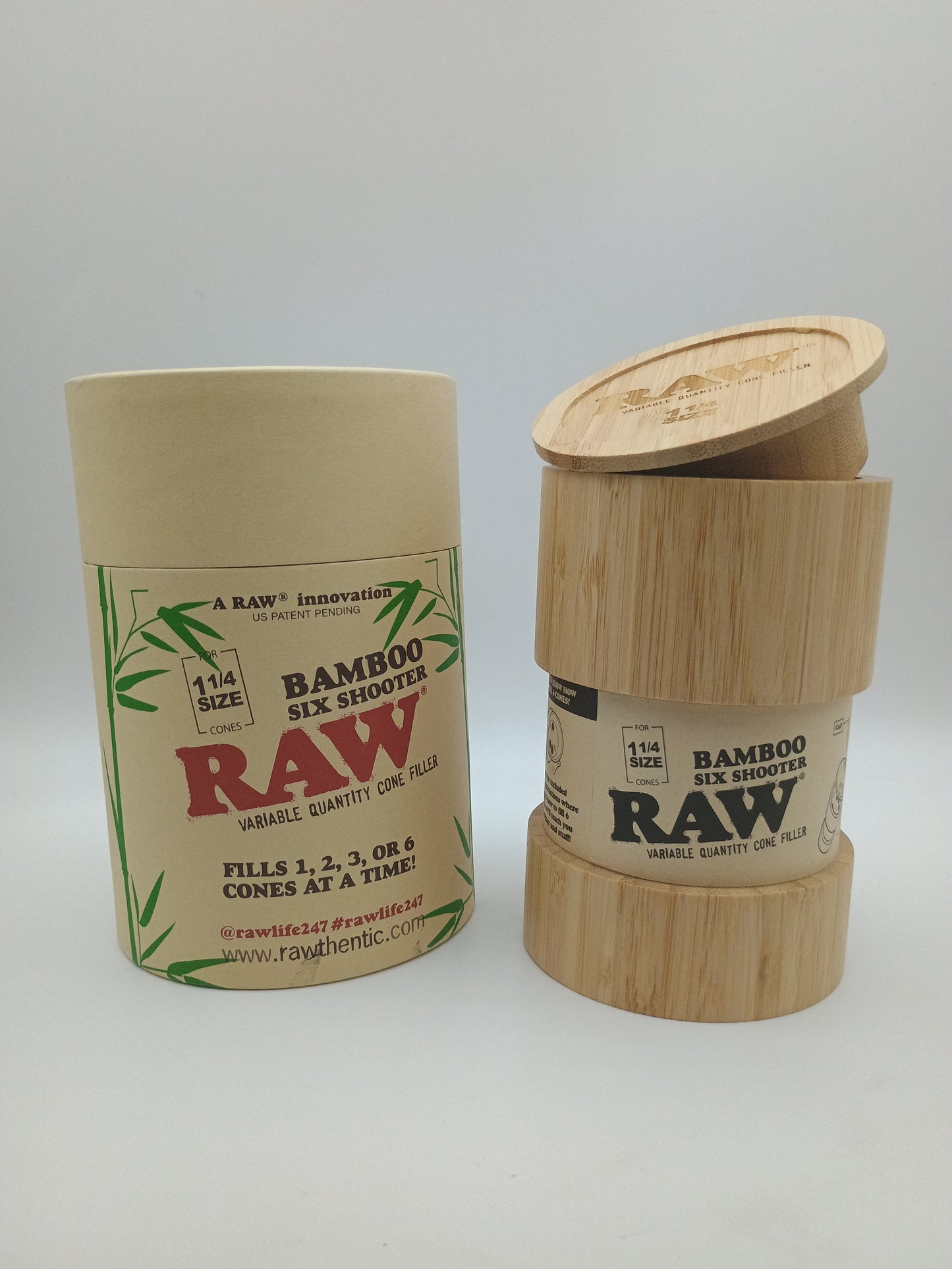 Raw Bamboo Six Shooter