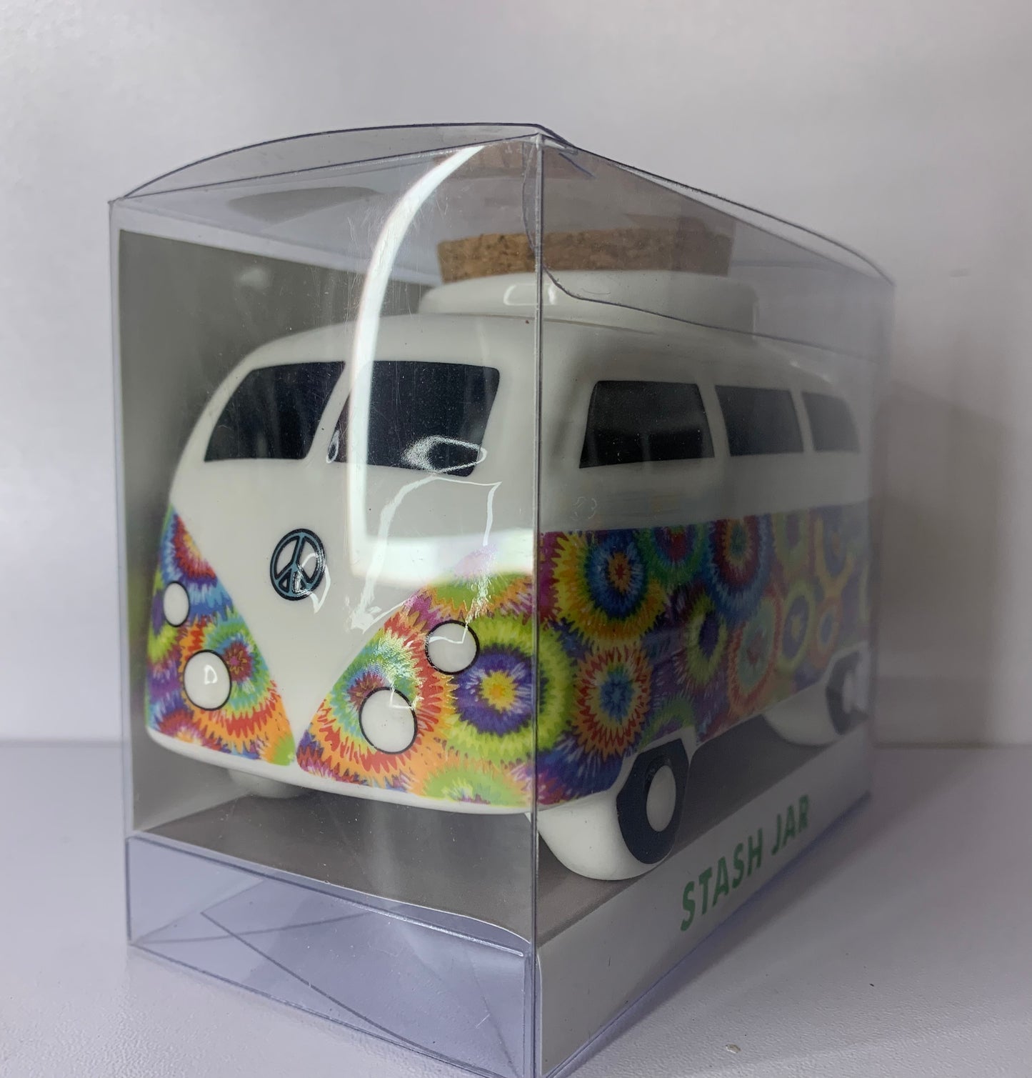 Hippie RV ceramic stash jar
