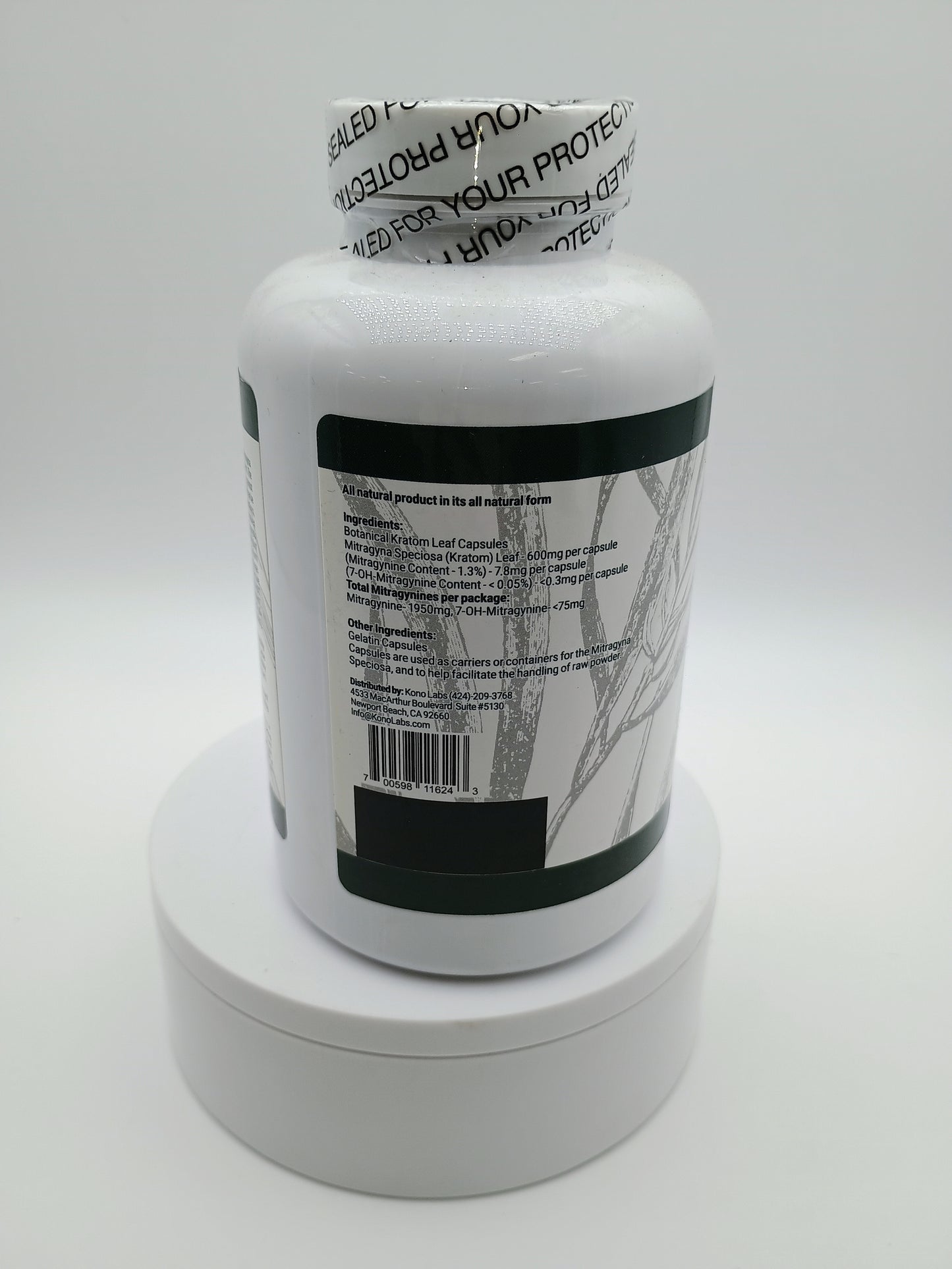 Whole Herbs Kratom Capsules 250 ct