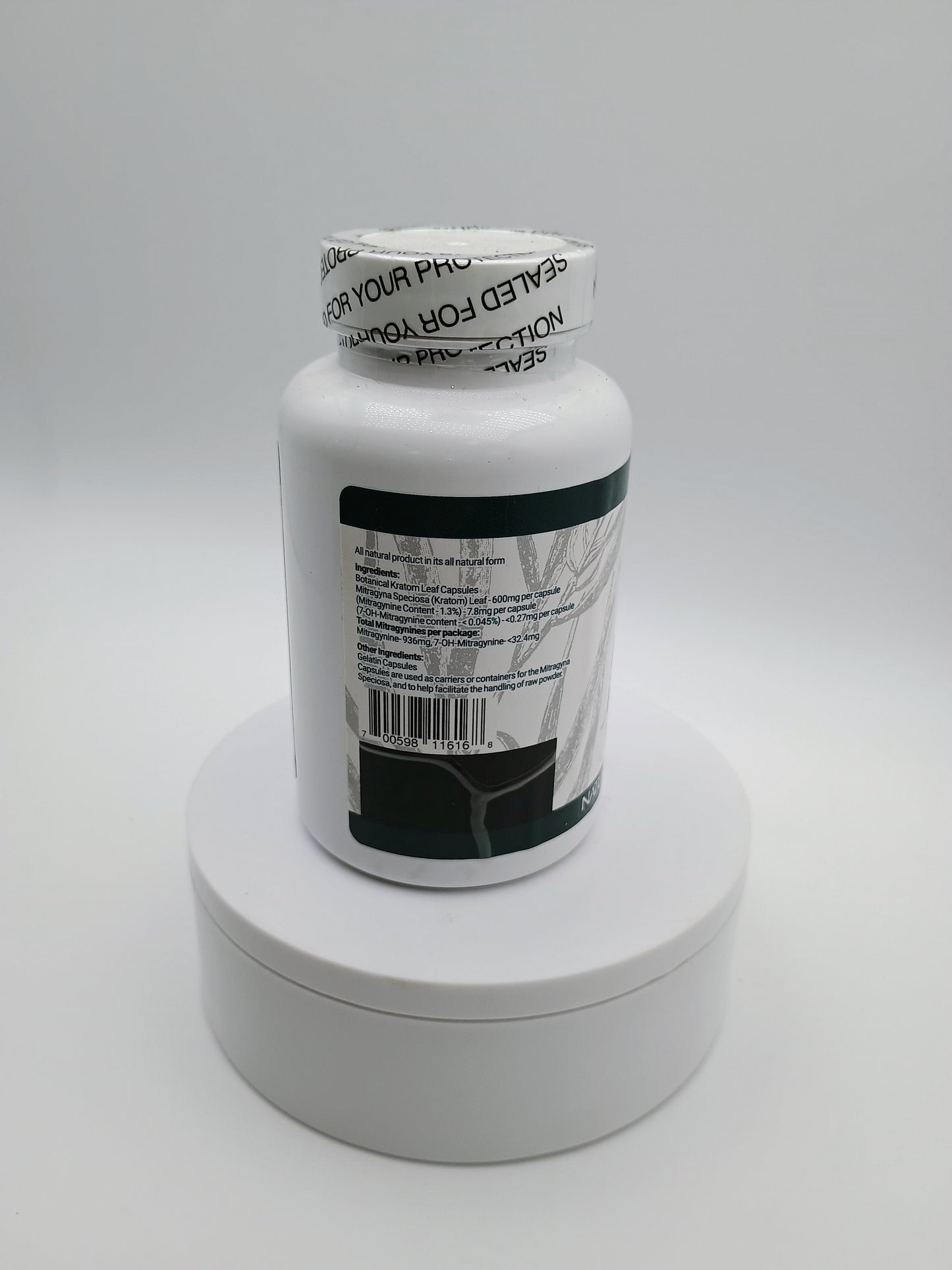 Whole Herbs Kratom Capsules 250 ct