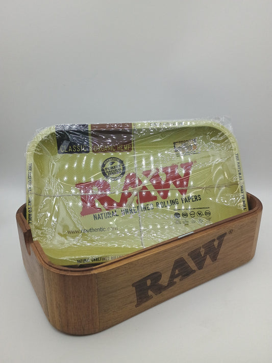 Raw Wooden Tray & Storage
