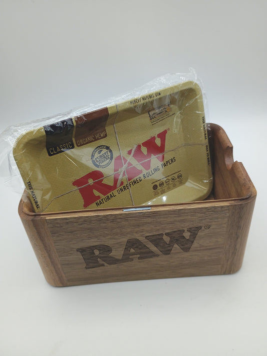 Raw Wooden Tray & Storage