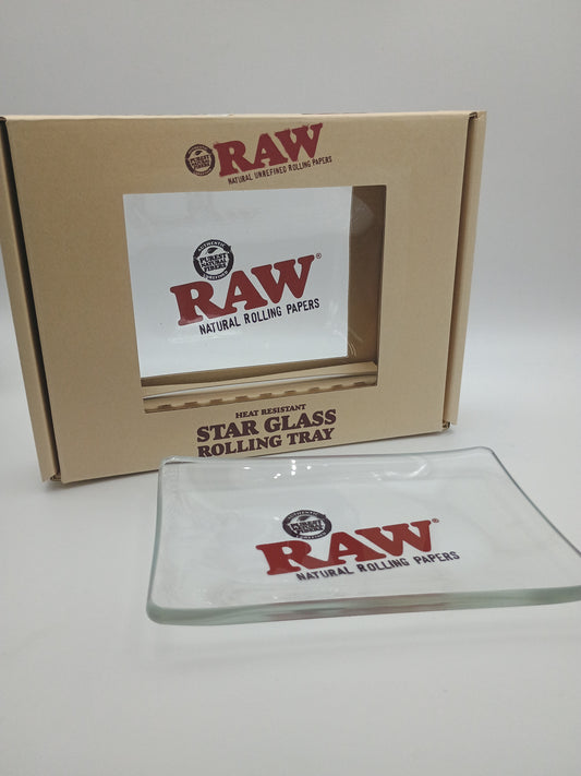 Raw Heat Resistant Star Glass Rolling Tray