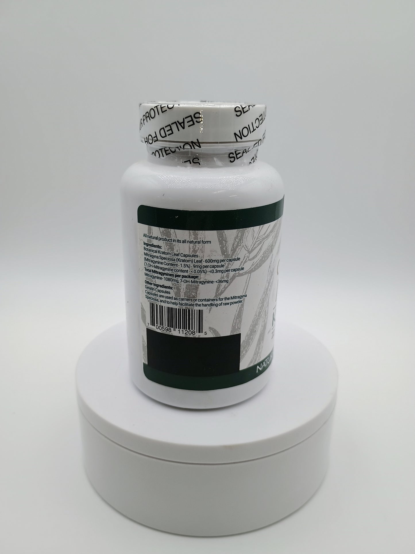 Whole Herbs Kratom Capsules 250 ct